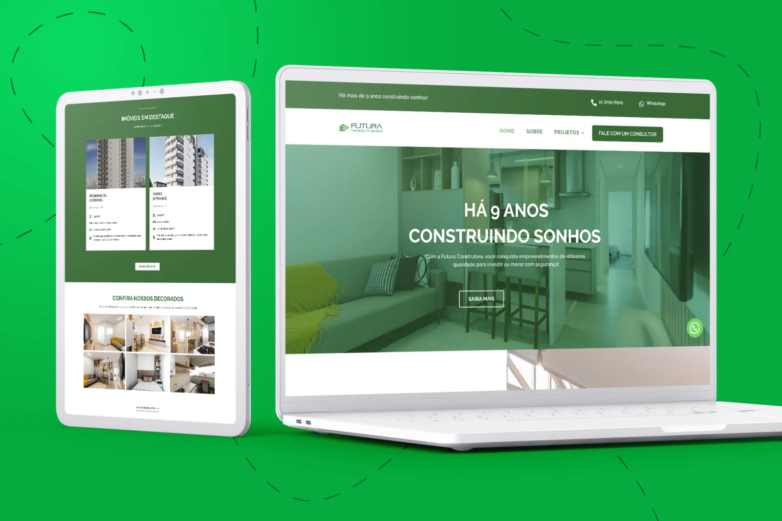 Site da Futura Construtora